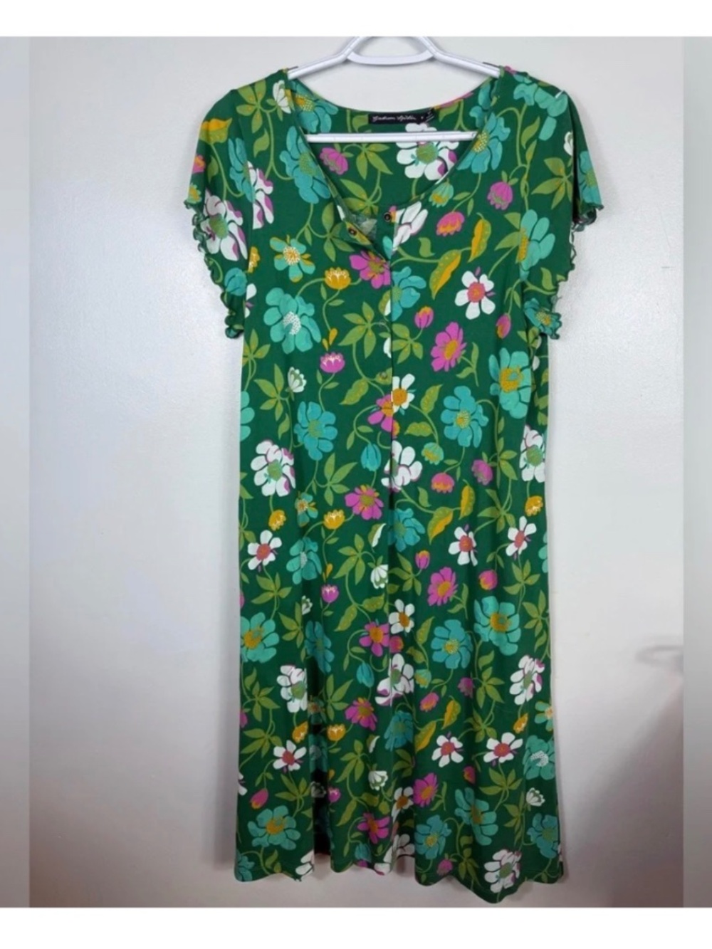 *Gudrun Sjoden Floral Organic Cotton Snap Dress*